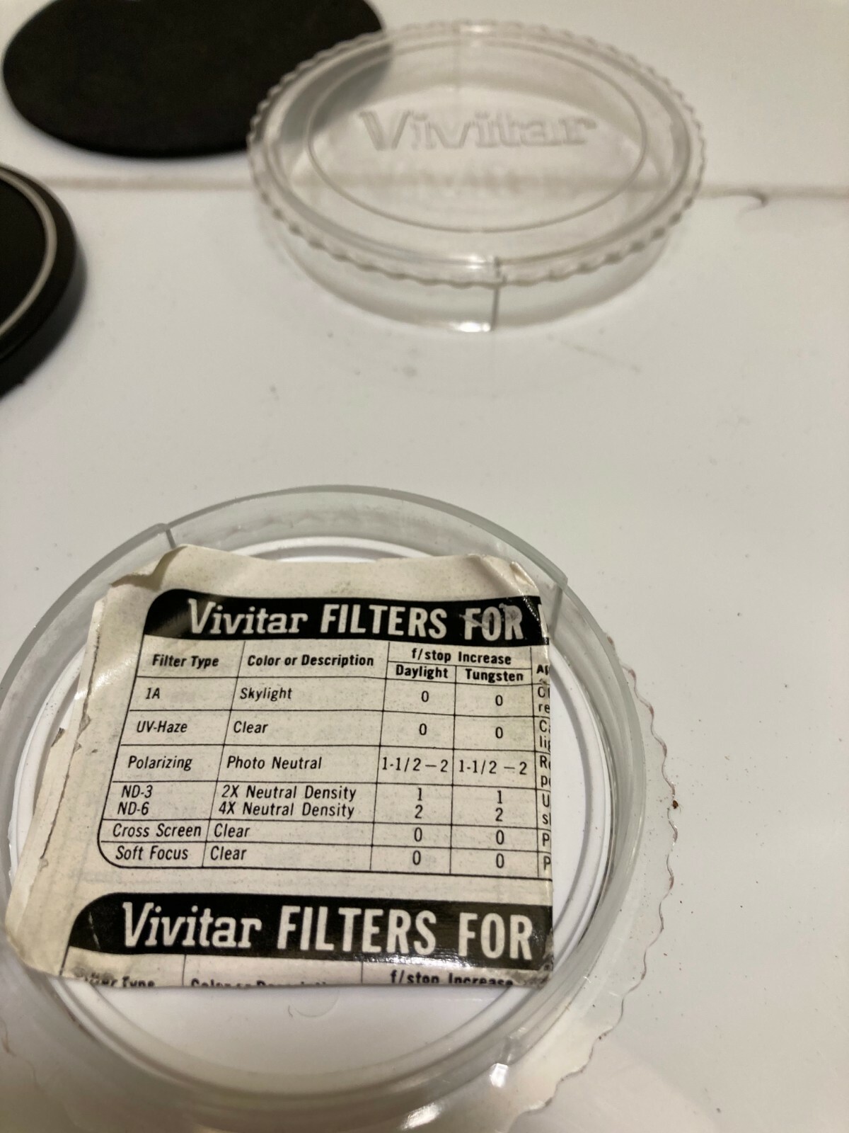 Lot of Vintage Camera Filters (3),Cases(2), & Filter Removal Tools(2)