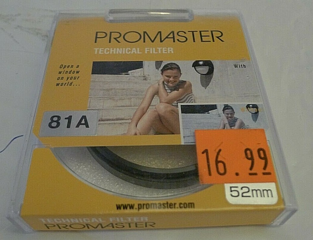 Promaster 52mm Technical 81A Filter +Protective Case – Japan
