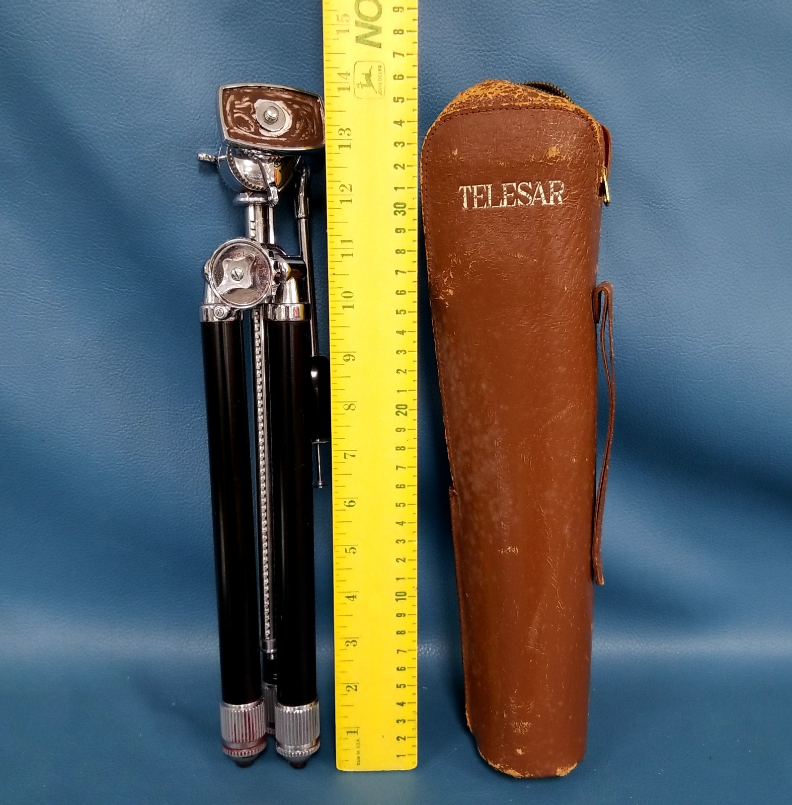 Vintage Vivo Camera Tripod Telestar In Original Leather Case Japan