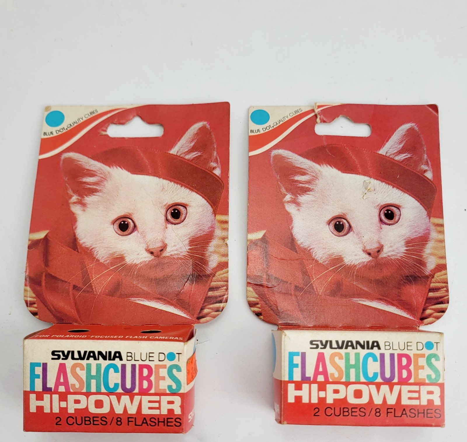 New Old Stock Sylvania Blue Dot HI-POWER 4 Cubes 16 Flashes Flashcubes