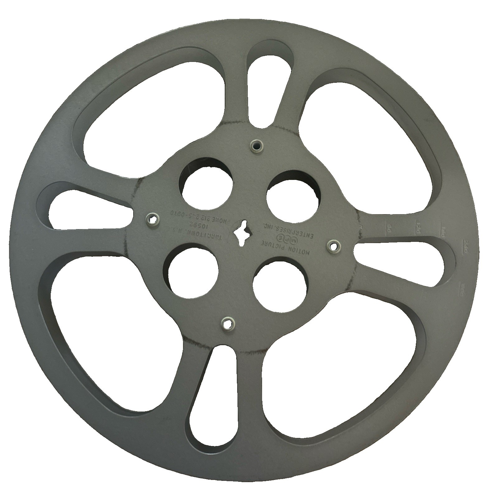 Vintage 16mm Aluminum Film Reel Motion Picture Enterprises MPE Tarrytown NY
