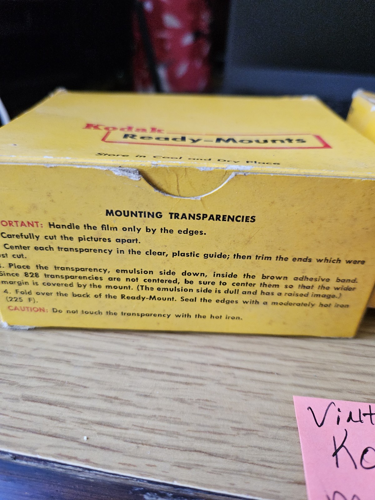 Vintage Kodak Ready Mounts Box Only 2 For 20 Great Shape