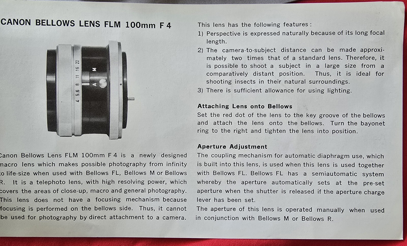 Canon Bellows FL Camera Bellows Attachment w/ Box & Manual Instructions