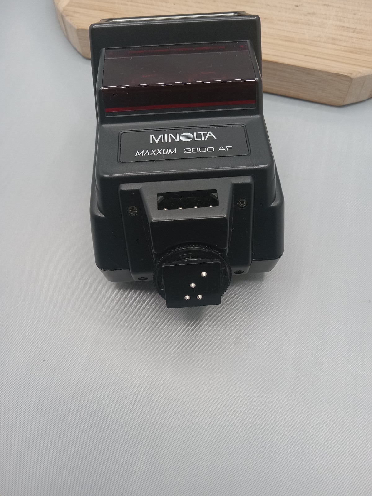 Minolta Maxxum 2800 AF Shoe Mount Flash w/ Black Case For Camera Tested Working