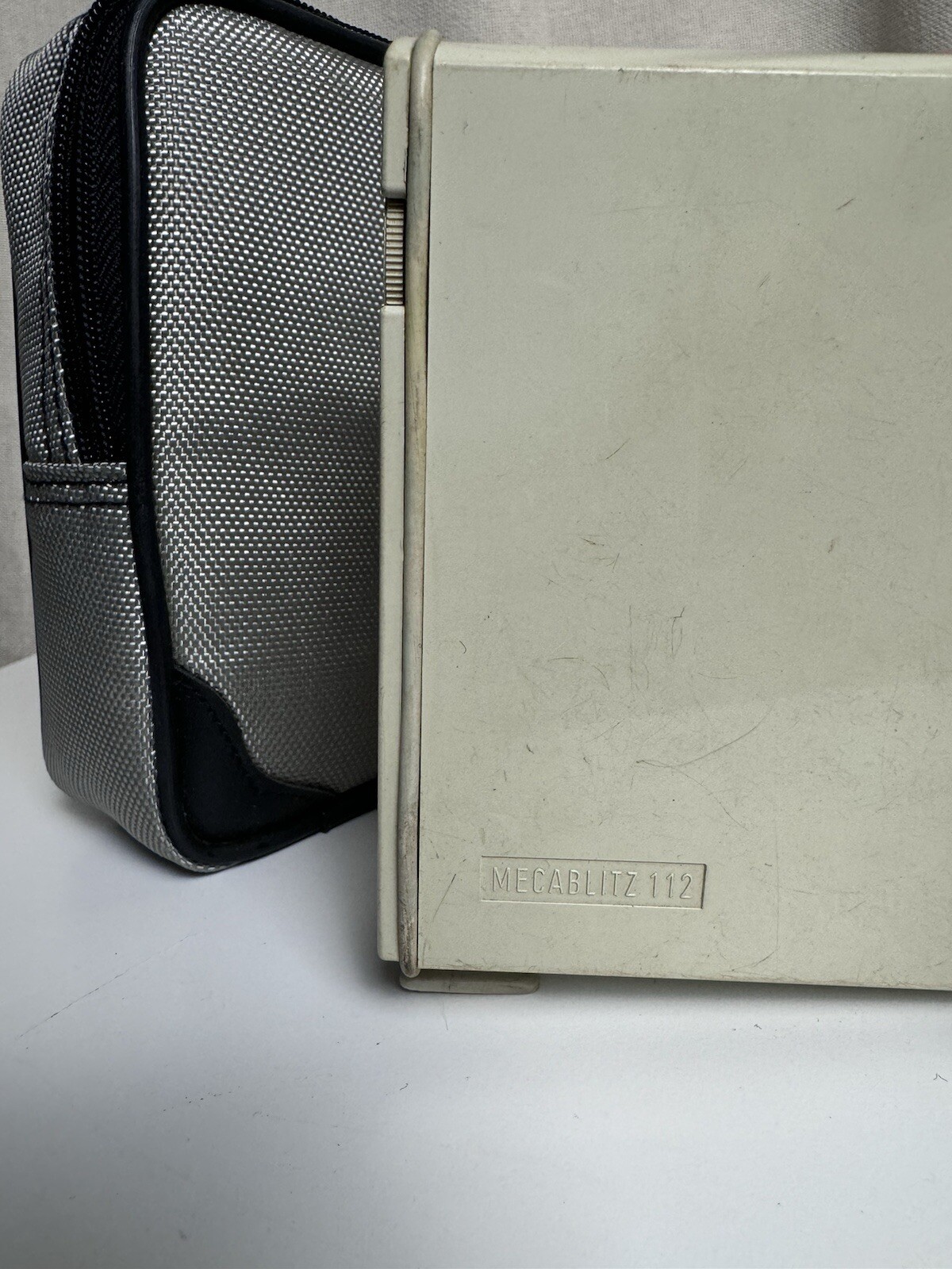 Vintage Metz MECABLITZ 112 Camera Flash With Vintage Camera Bag