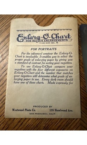 1930s San Francisco Photo Westwood Enlarg-O-Chart Mother & Child Portrait