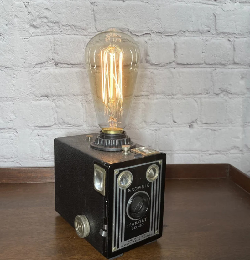 Vintage Camera Lamp Retro Film Camera Accent Light Photography Decor