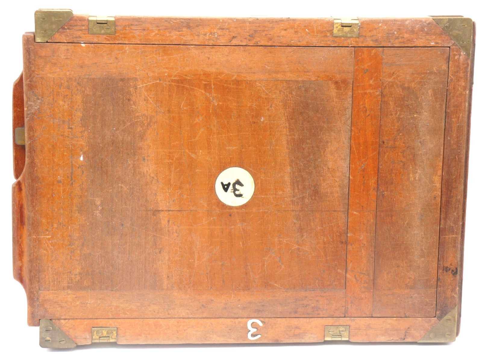 Antique German 18×24 Large Format Wooden Mahogany Brass Double Plate Film Holder