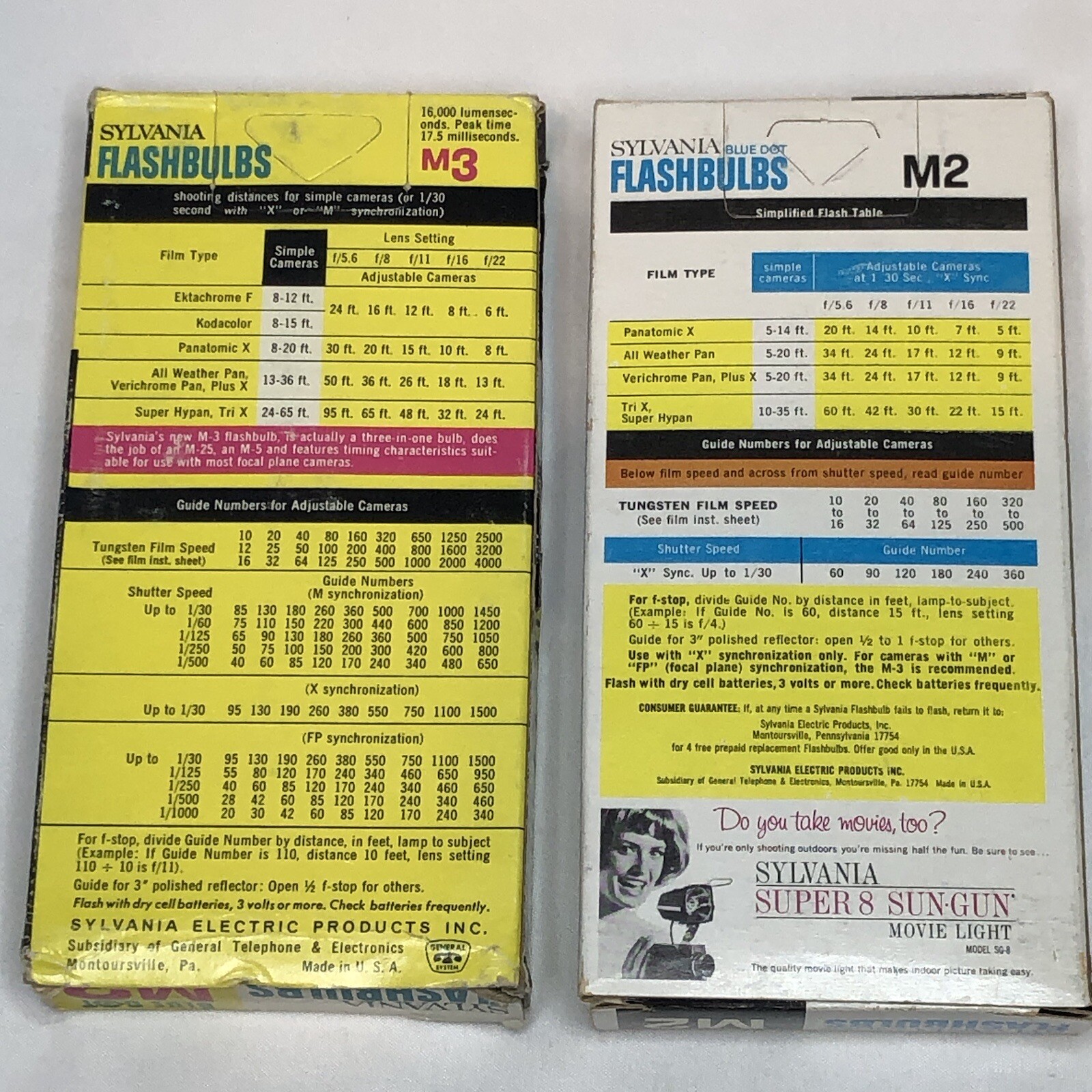 Vintage Sylvania Flashbulbs Blue Dot M2 M3 AG1B Bulbs Lot Assorted Mixed