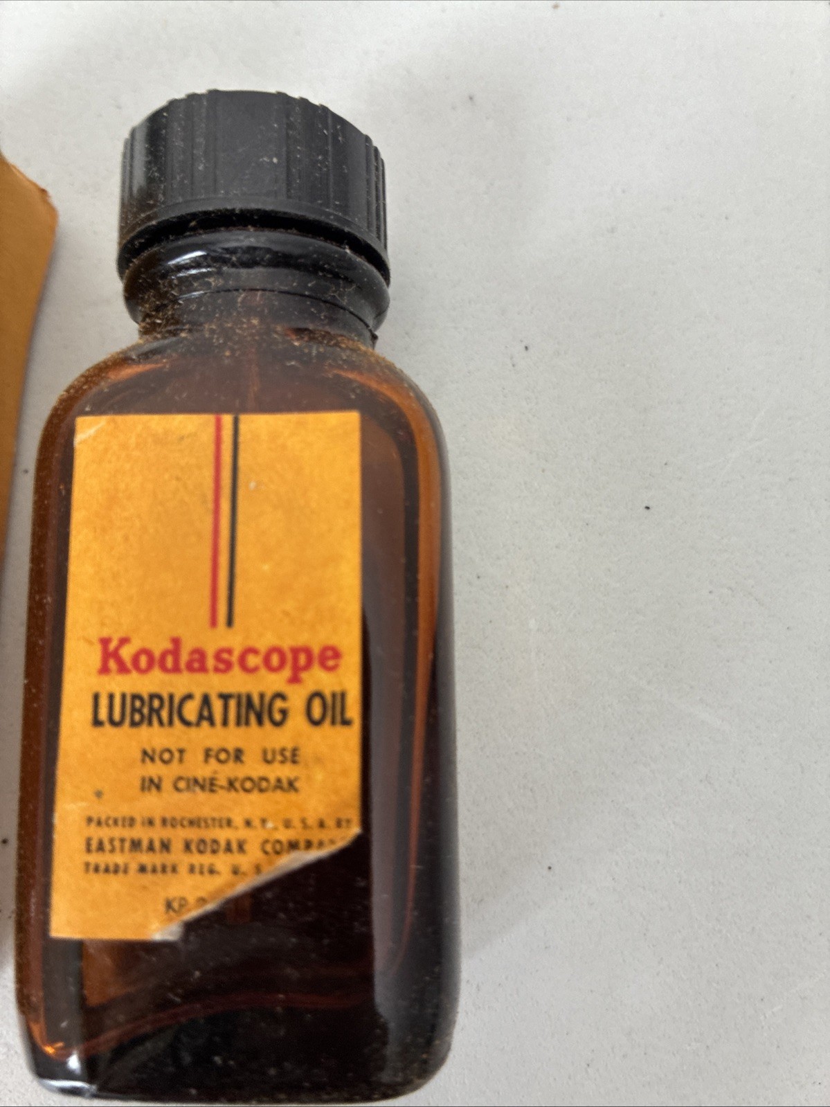 Vintage KODASCOPE Lubricating Oil in Original Box & Bottle Eastman Kodak Co
