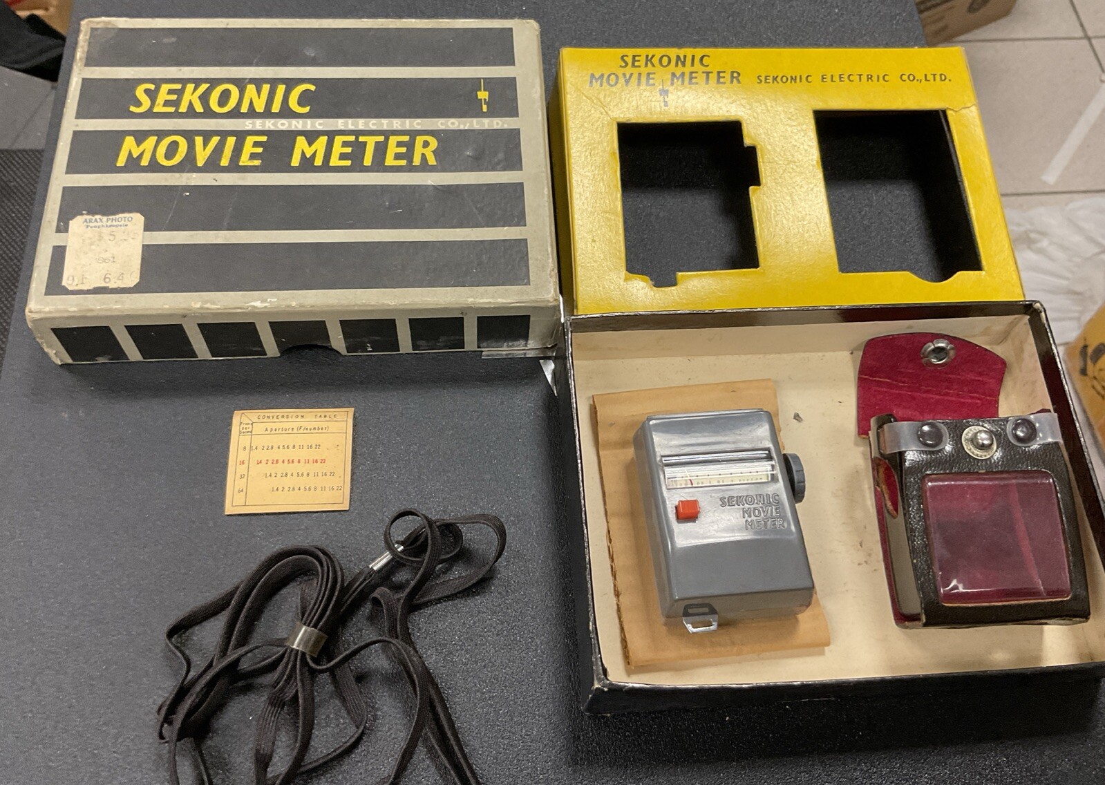Vintage Sekonic Movie Meter L-78 Original Box And Case Old VTG Electric Mini