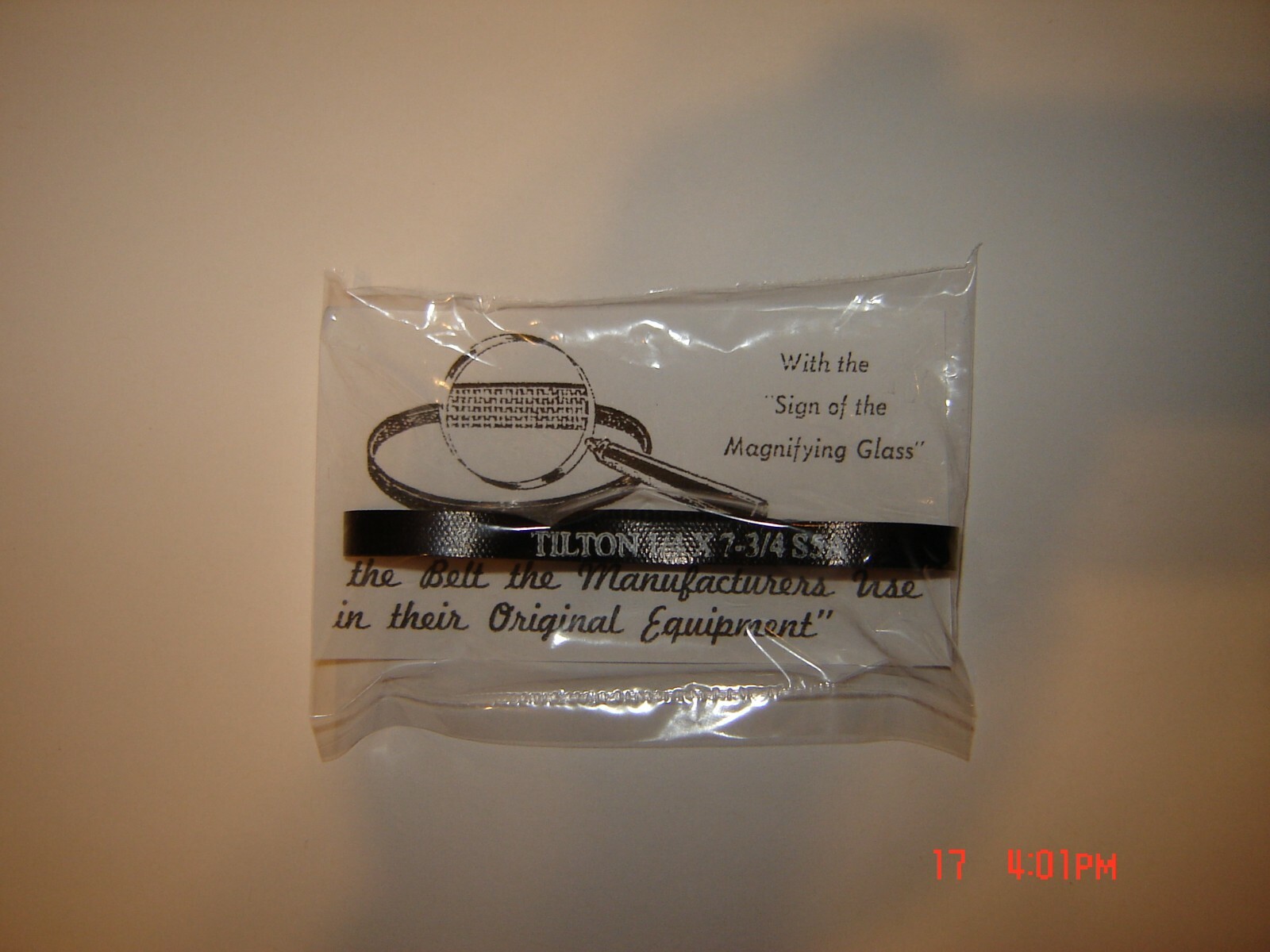 TILTON 8mm PROJECTOR MOTOR DRIVE BELT Tilton S5A 1/4 X 7-3/4 Belt ,New TILTON