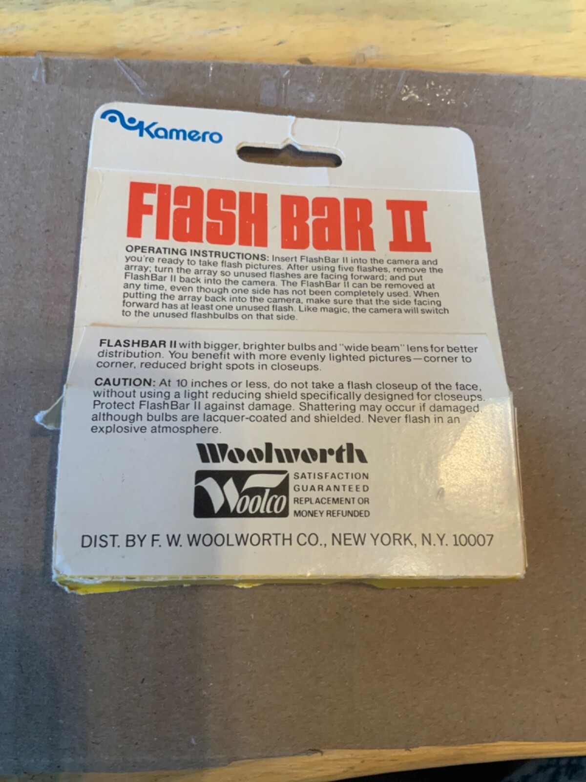 New KAMERO Flash Bar II For Polaroid Instant Film Cameras SX-70 Vintage