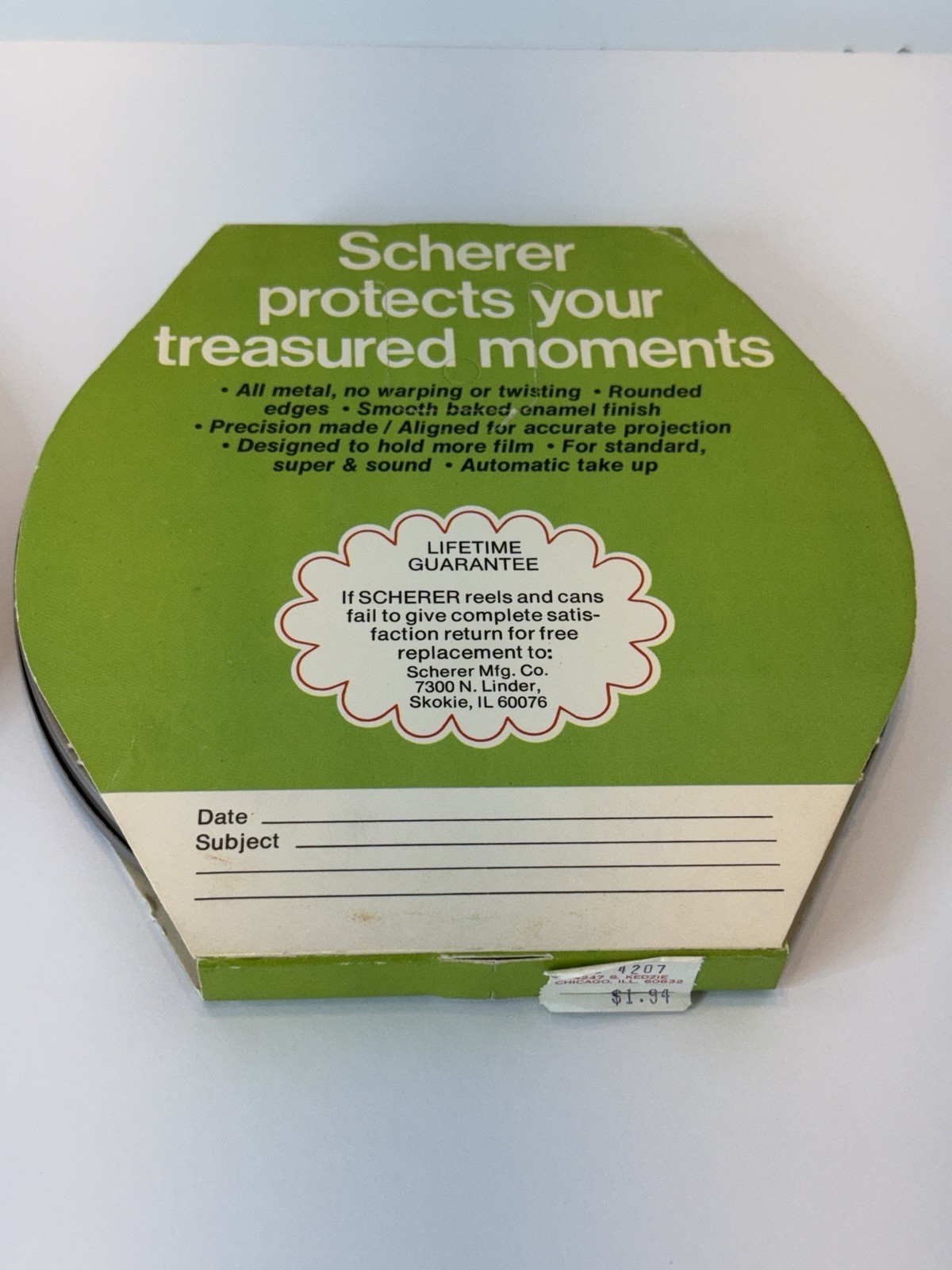 Scherer 8mm Metal Film Reels NEW OLD STOCK Film Reel And Can Set Lot Of 2