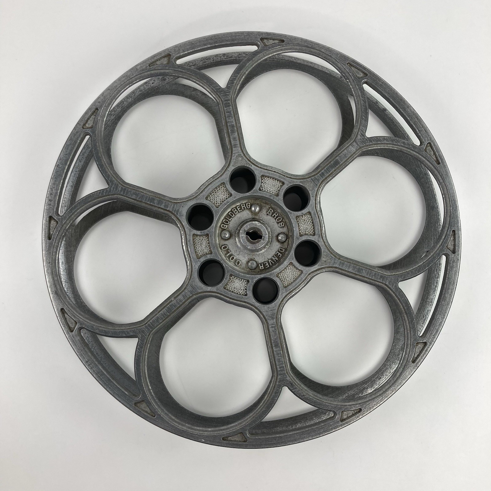 Goldberg Bros 14.5″ 35mm Aluminum 6-Hole Film Reel Vintage Denver, CO