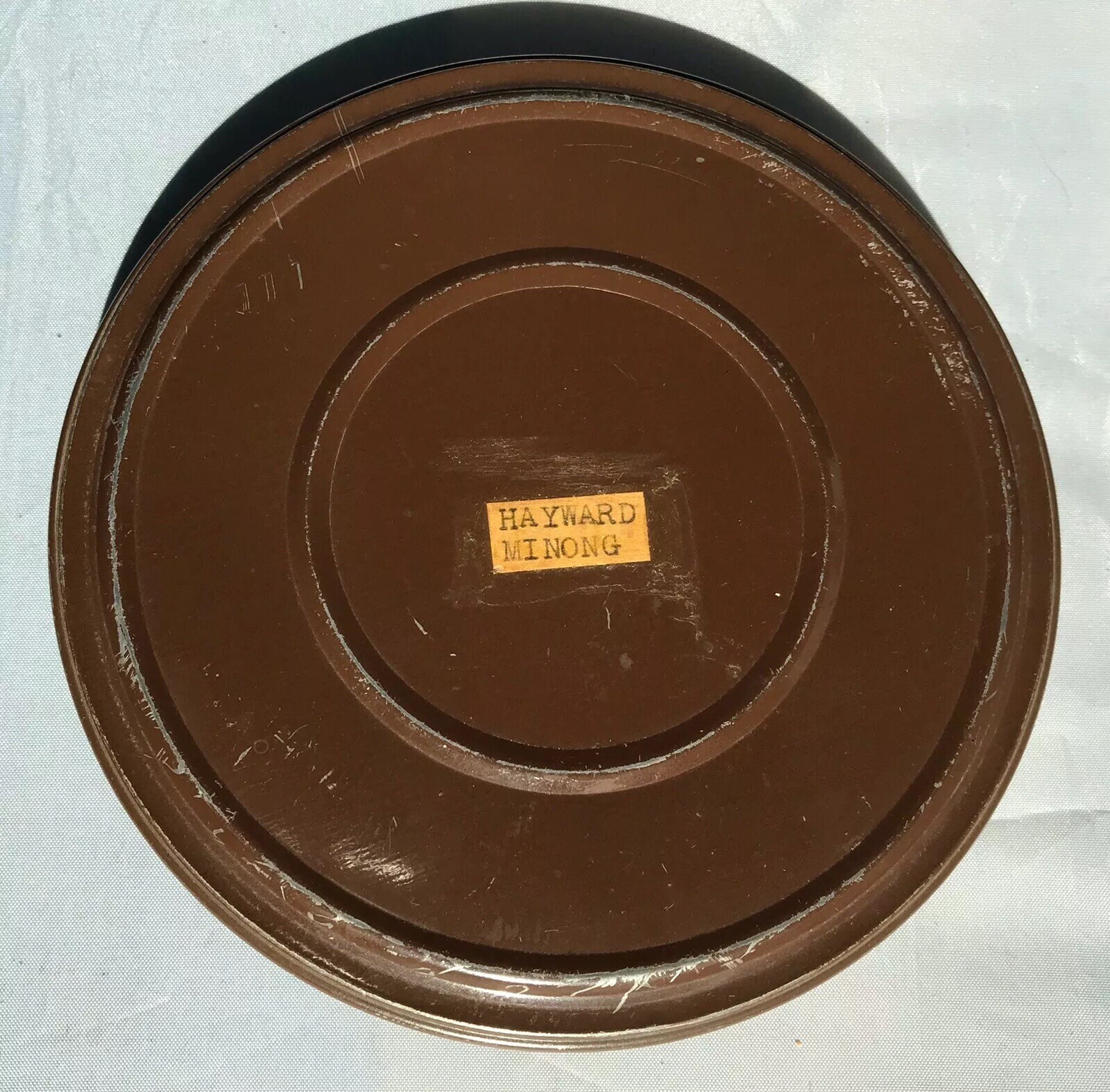 Vintage Brown 5” Movie Reel And Case