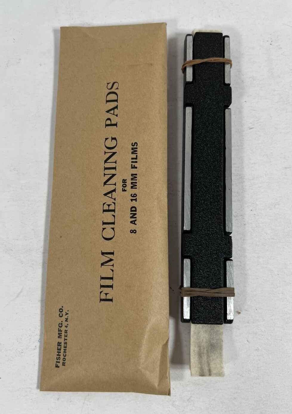 Vintage Fischer Film Cleaner Kit 8mm & 16mm Movie Projector Film. With Box.