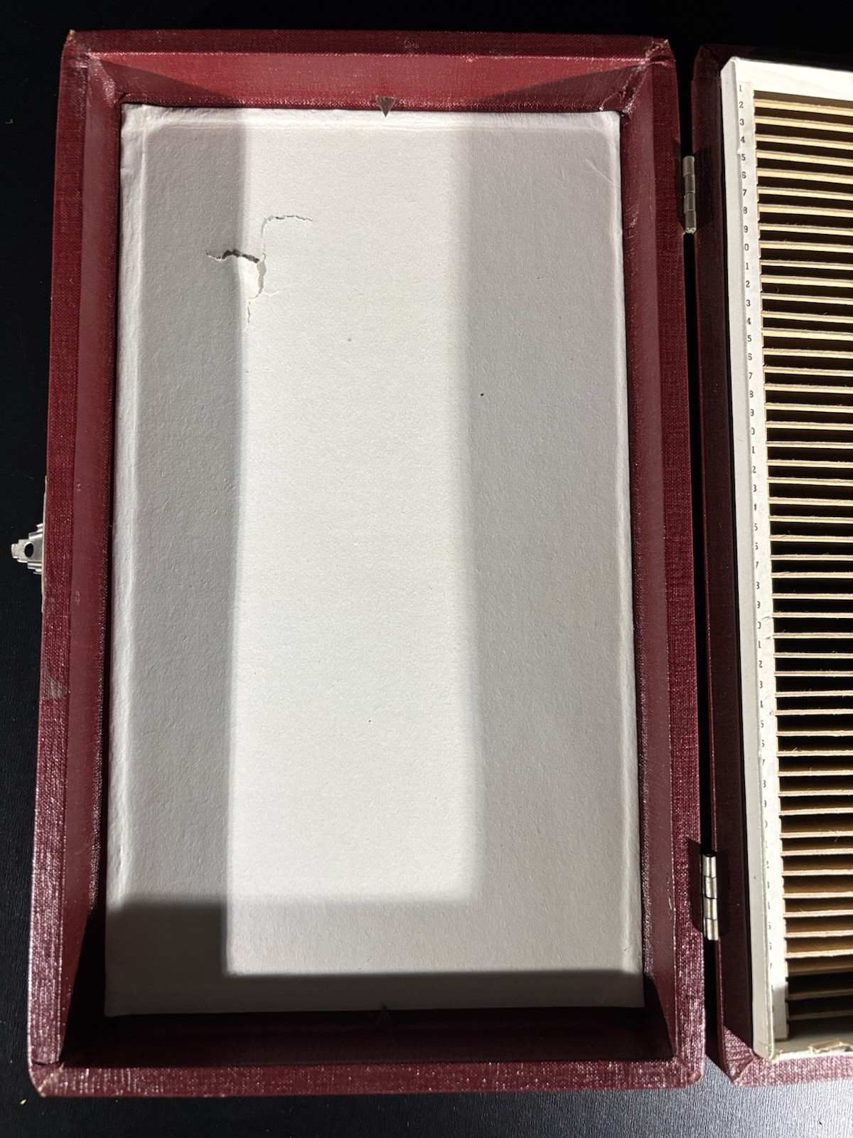 Vintage Barnett & Jaffe Projector Slide Case Pennsylvania Red Box 100 Slots