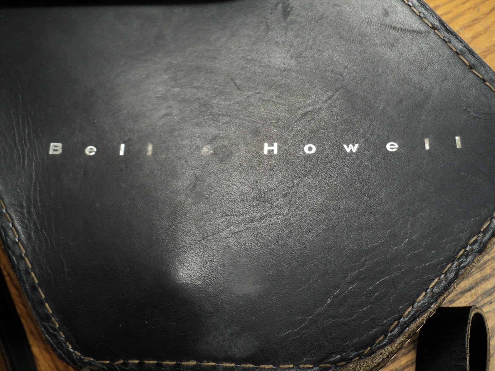 Vintage Bell & Howell Leather Camera Case w/ Strap – 13″ Tall