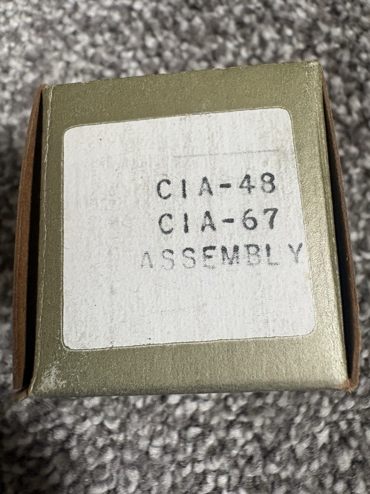 PRECISION EDW.H.WOLK PART – CIA-48 CIA-67 Assembly