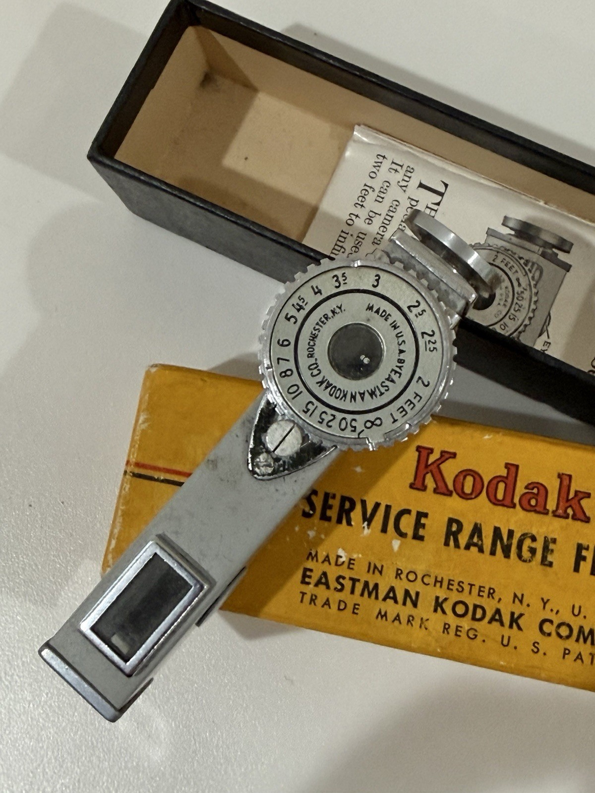 Kodak Service Range Finder Vintage with Original Box and Instructions Manual