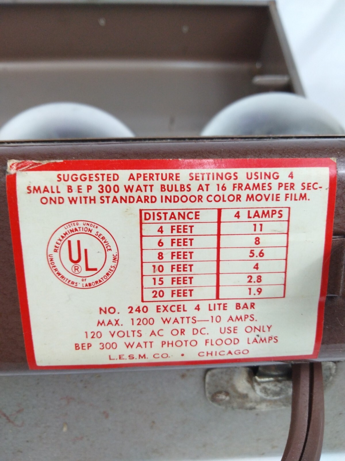 Vintage Movie Light Bar In Box *works great*