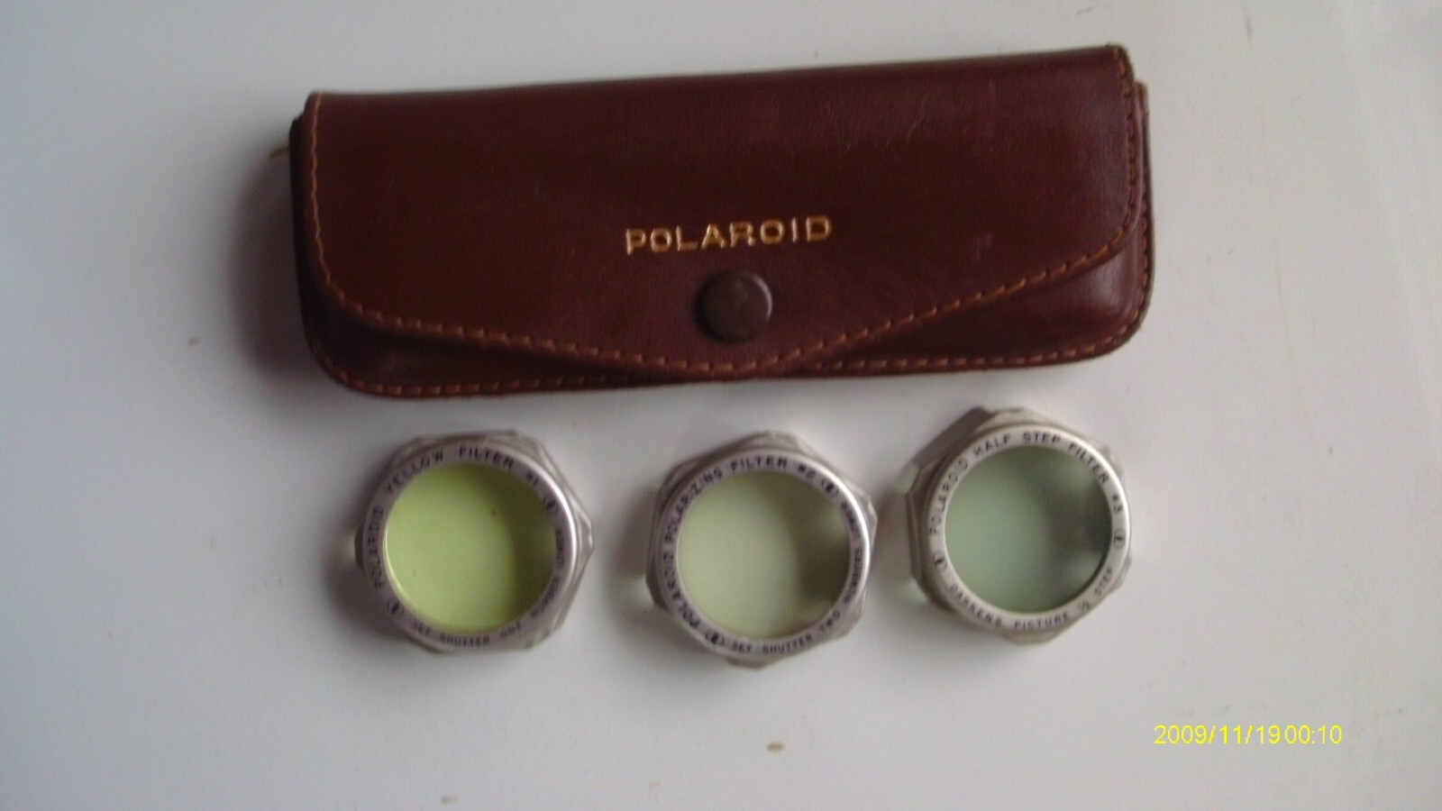 VTG POLAROID CAMERA FILTER KIT #541-HALF STEP , YELLOW & POLARIZER with CASE