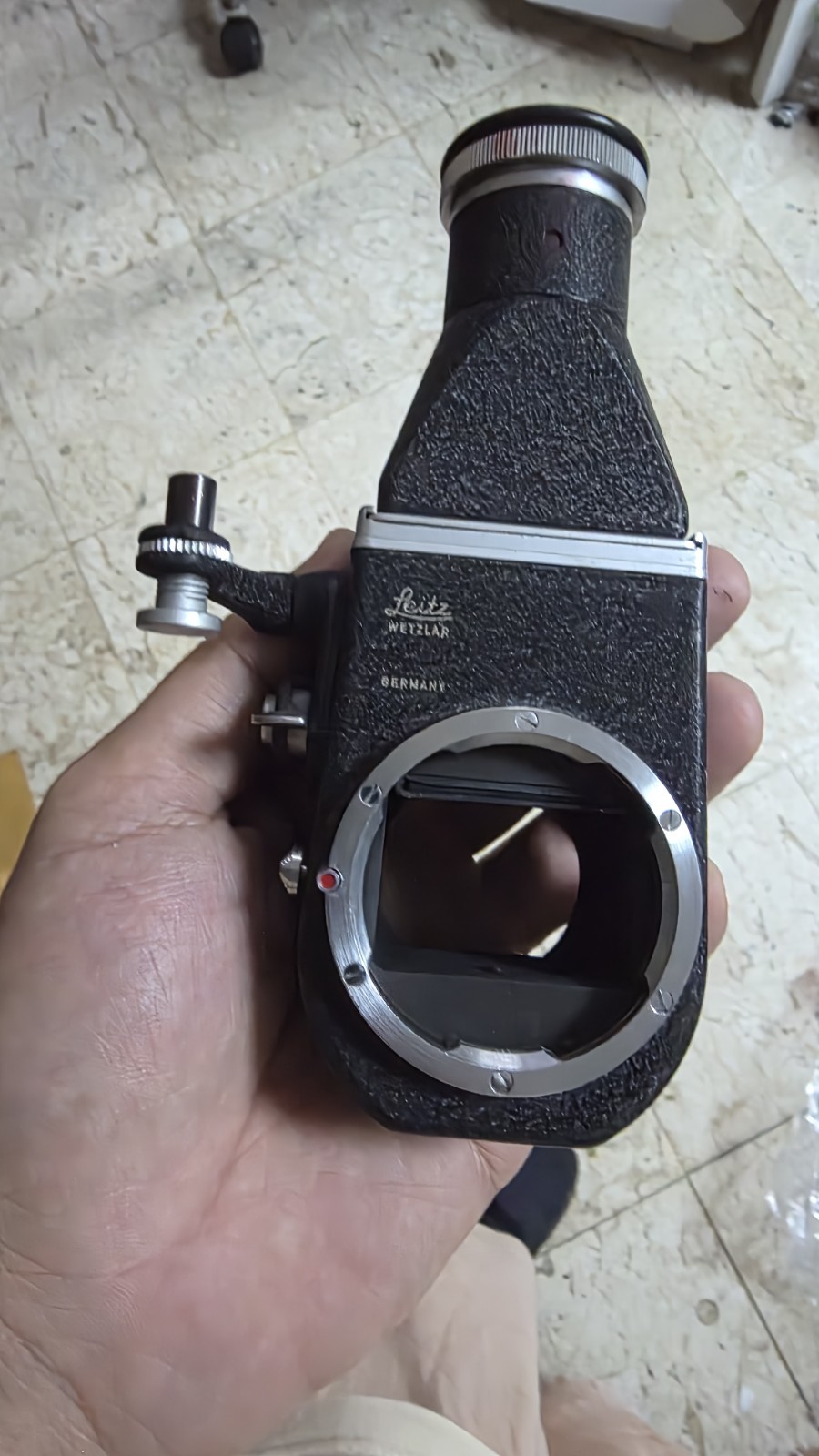 LEICA Visoflex II with OTVXO 5 Vertical Magnifier M Mount