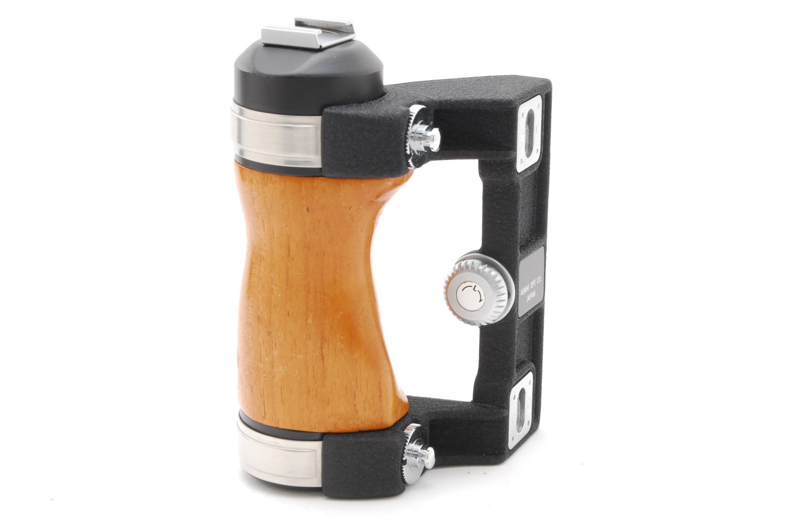 ⏯️ [Top MINT] Asahi Pentax Wood Hot Shoe Hand Grip for 6×7 67 67II From JAPAN K0