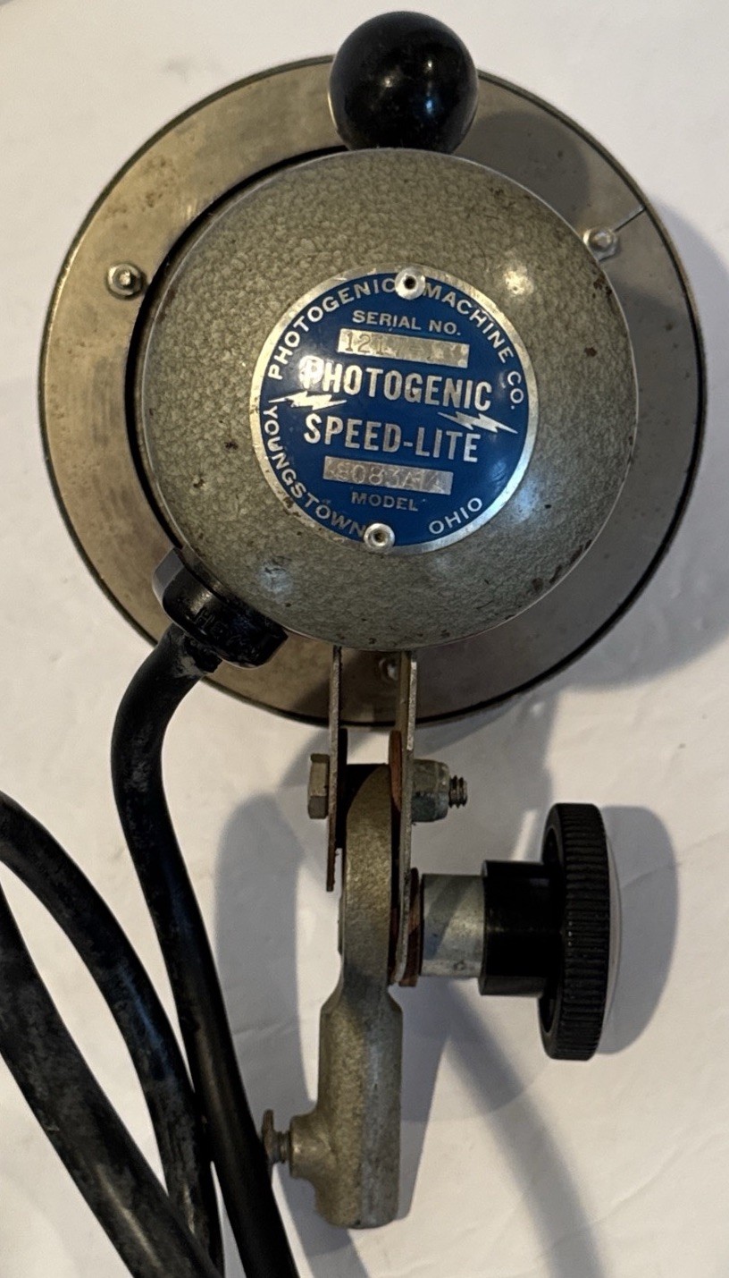 Photogenic Speed Lite Lamp Model #8083AL with Clamp & Wiring Vintage USA
