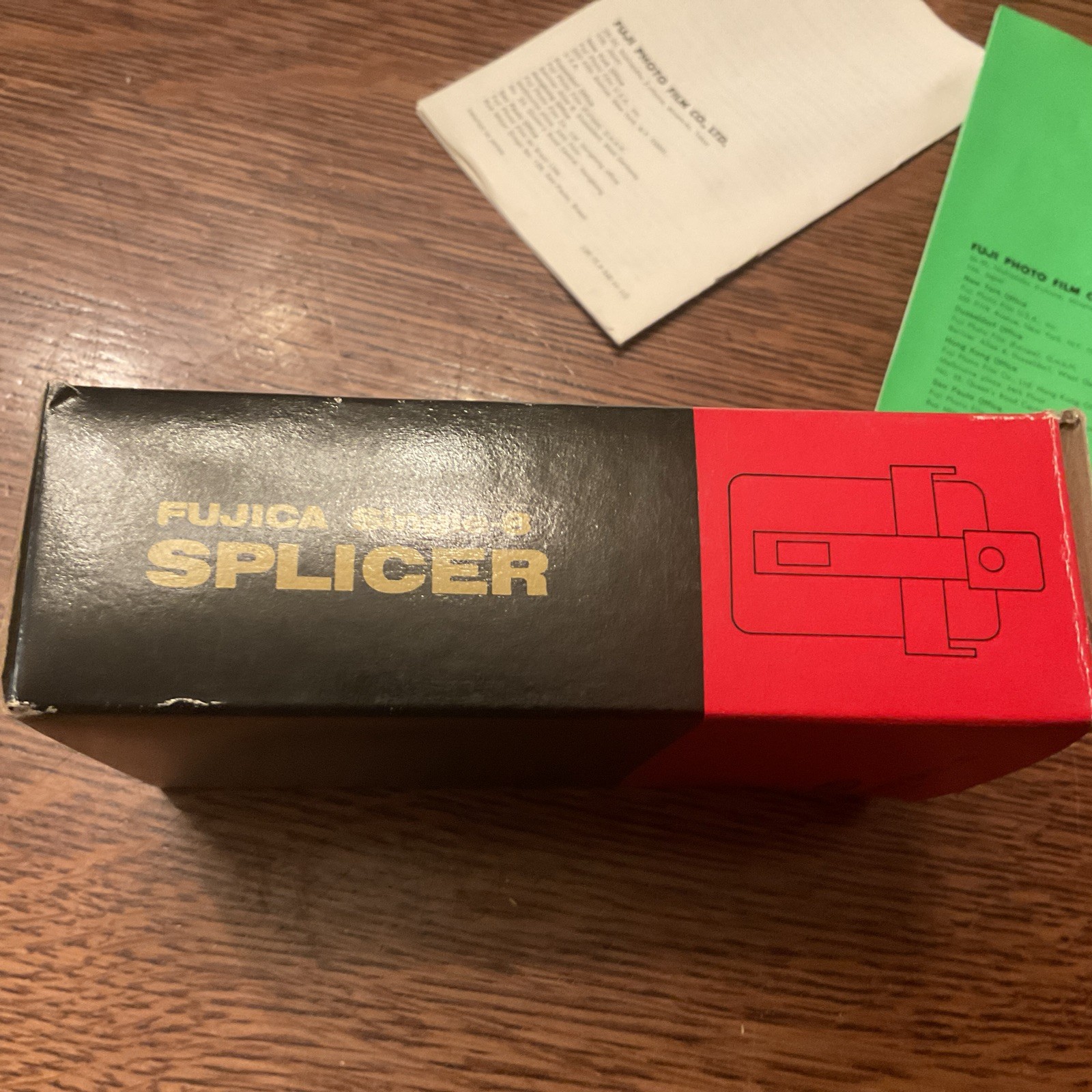 Vintage Fuji Fujica Single-8 Film Splicer Roll Type w/Box Instructions Japan