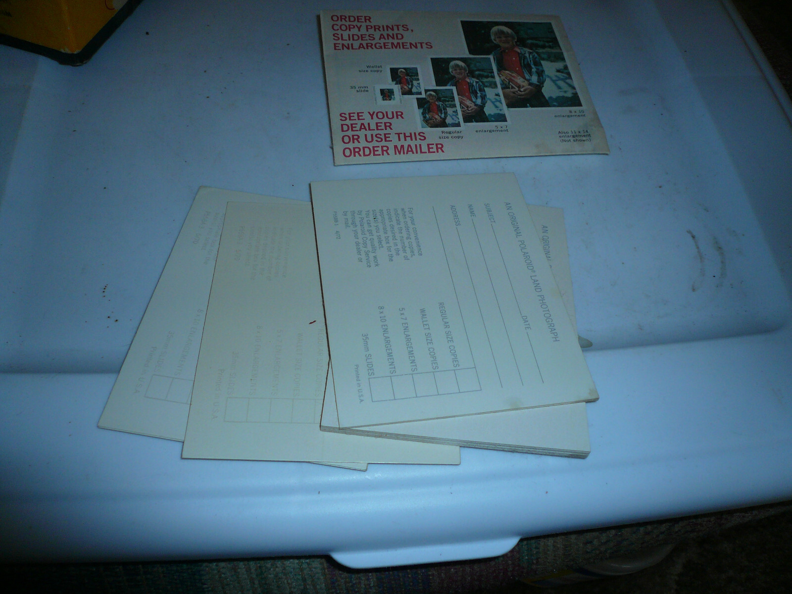 RARE Lot of 11 POLACOLOR PRINT MOUNTS Polaroid Land Camera 4 3/16″ by 3 3/16″