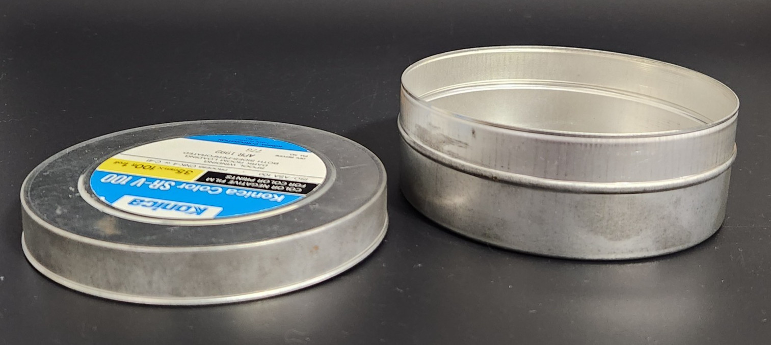 Pre-1992 EMPTY Konica Film Canister 4.5″ x 1.5″