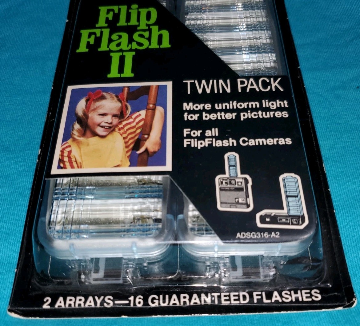 Vintage GE Flip Flash II 2 Twin Pack Flash Packs for FlipFlash Cameras NOS 3 Pks