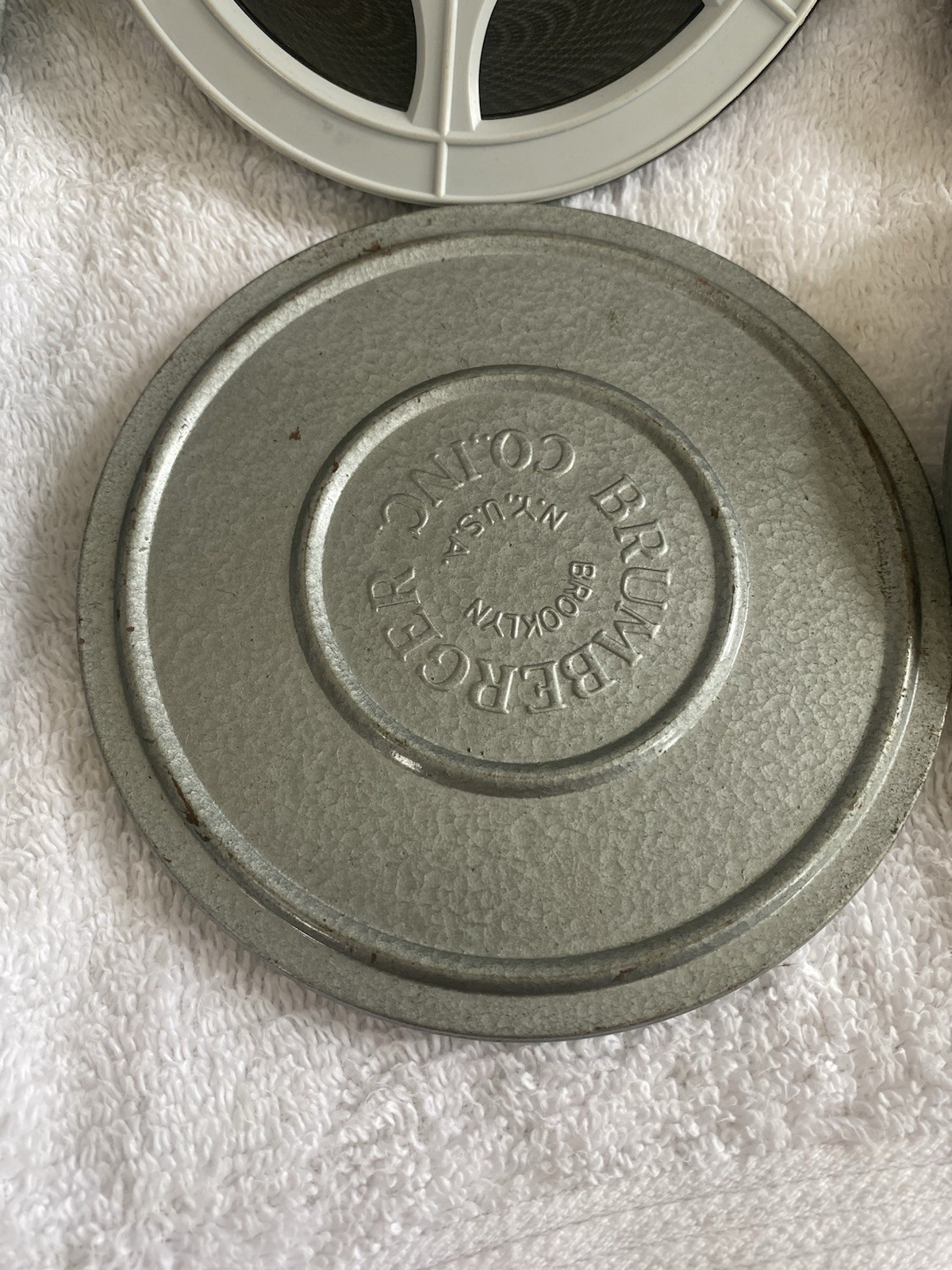 Vintage Film Reels Metal Cans Lot ABBOTT & COSTELLO A DOG GONE UNKNOWN. (3)