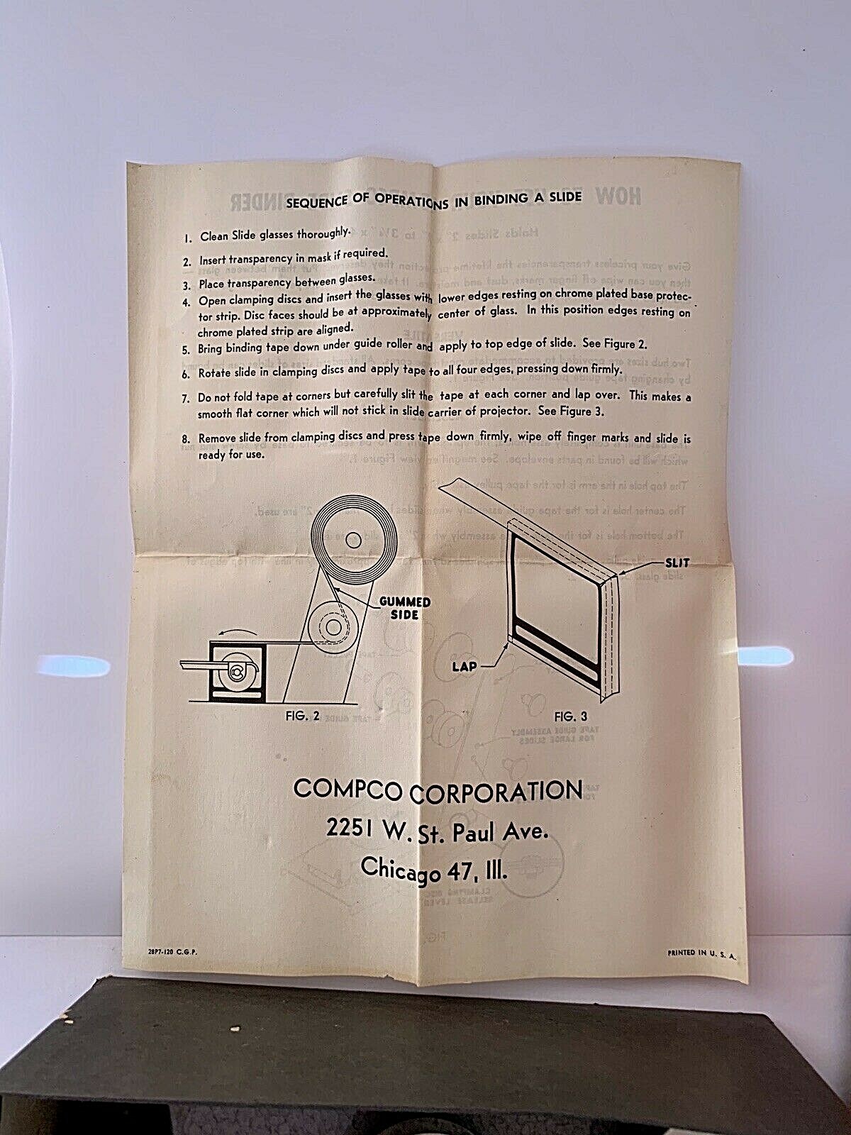 Vintage Compco Slide Binder in Box w/Instructions & Assorted Accessories