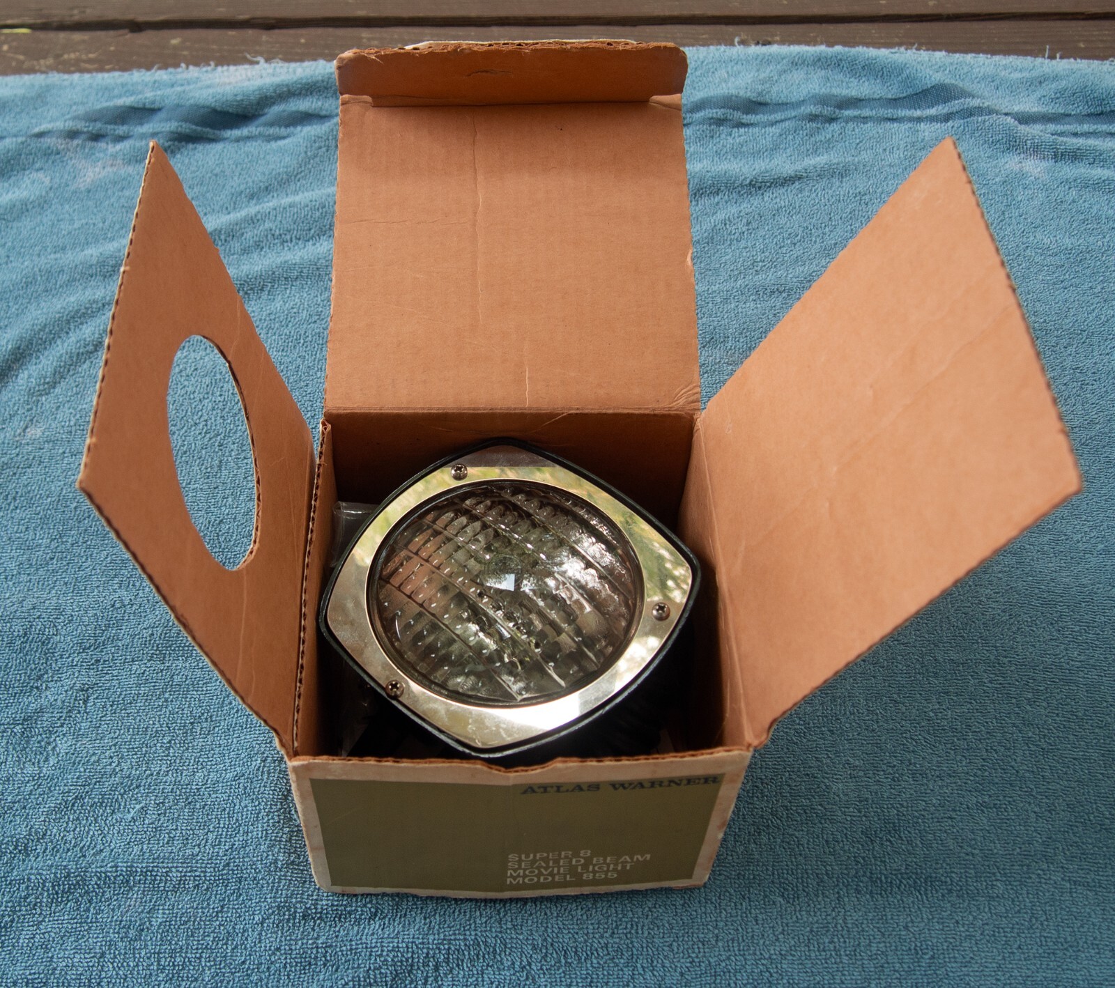 Vintage ATLAS WARNER Super 8 Sealed Beam Movie Light Model 855 U.S.A.