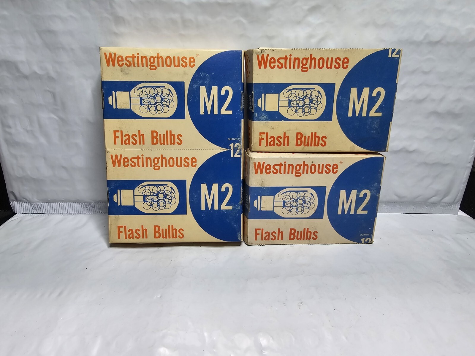 Vintage Lot of 4 Boxes (21) Westinghouse Flash Bulbs M2
