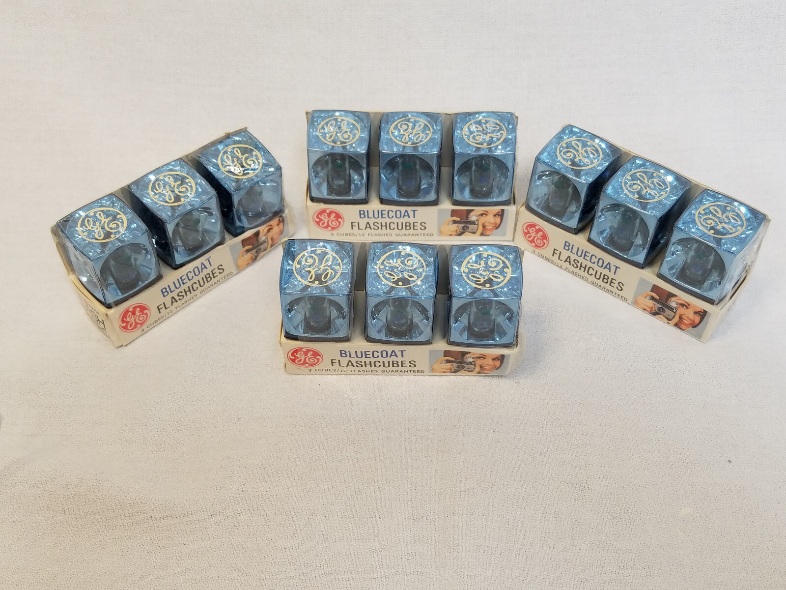 GE Bluecoat Flashcubes 4 packs of 3 cubes New