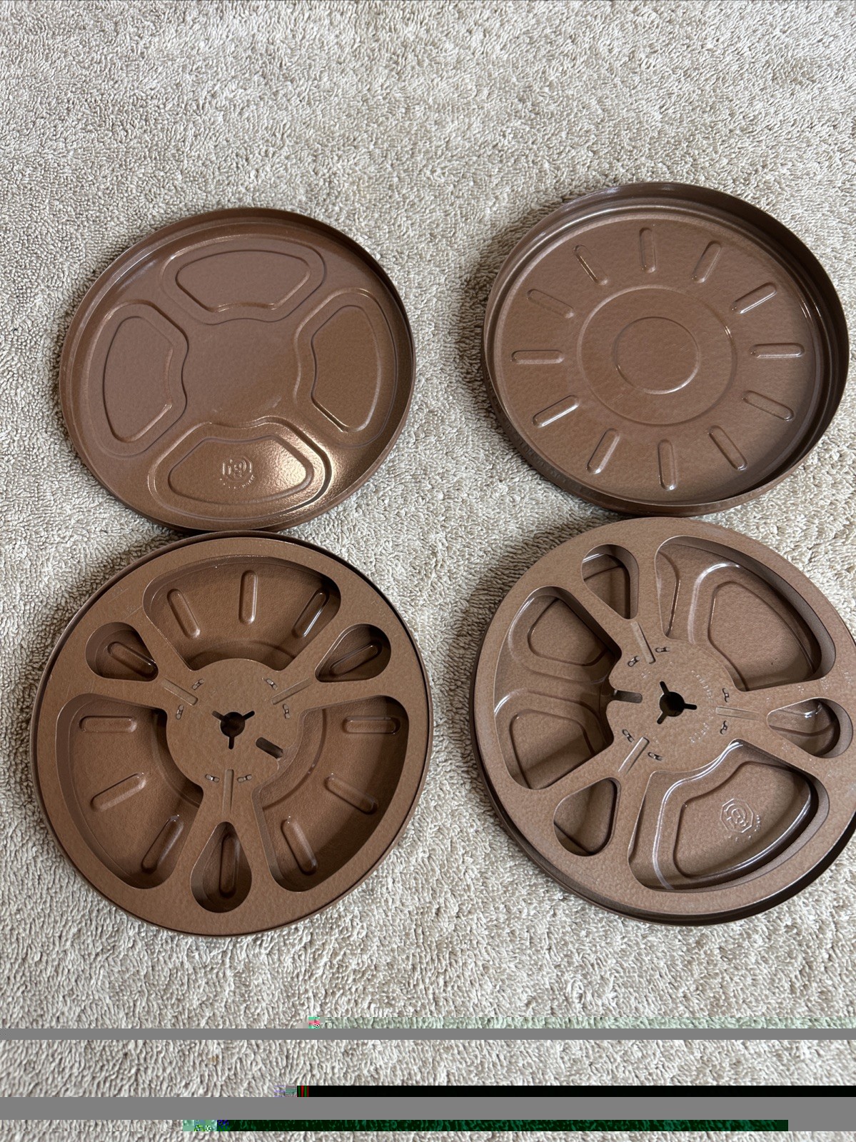 Vintage Film Canisters And Reels Brown In Color Goldberg Bros. 100-R05