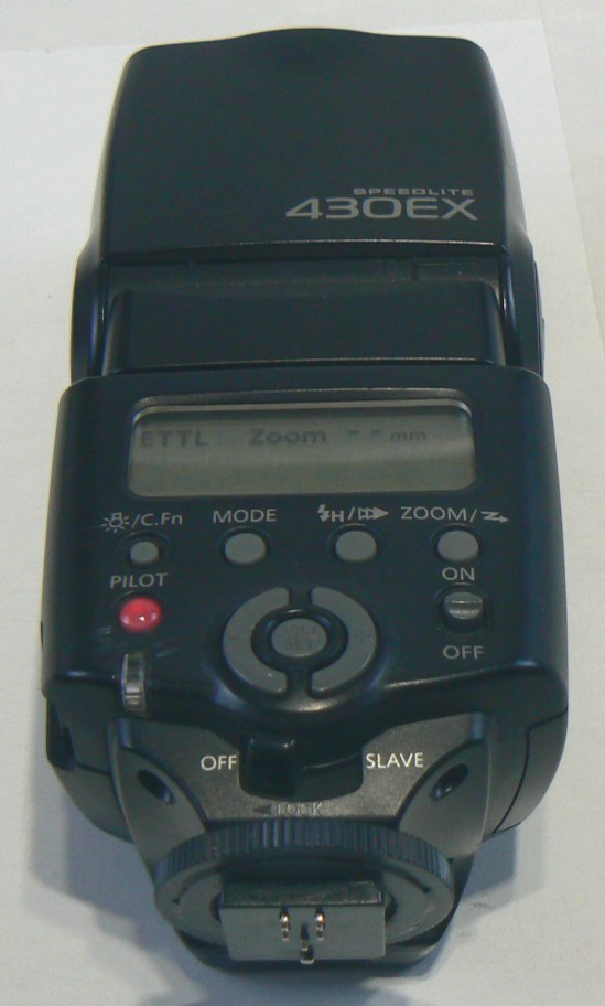 Canon Speedlite 430EX Camera Hot Shoe Flash w/Slide Out Diffuser- Works TESTED