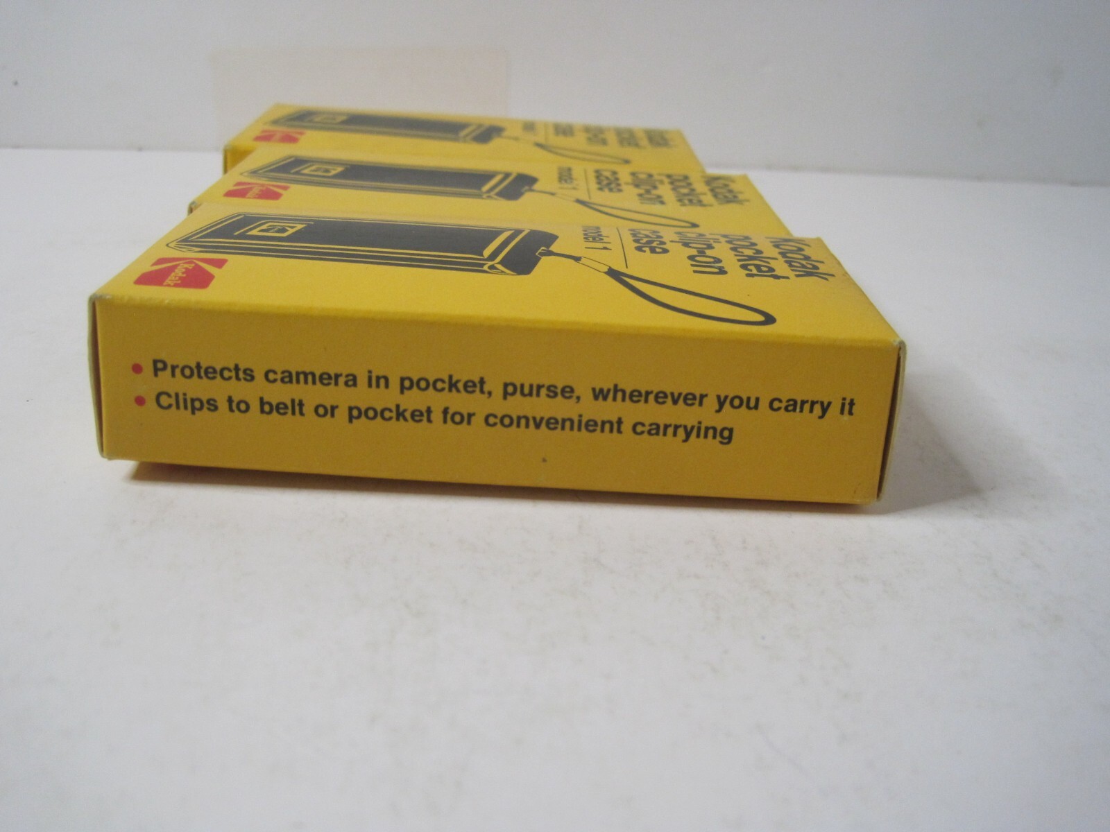 Lot of 3 Kodak Pocket Clip-on Case Model 1 C 18C For Kodak Instamatic 10 Camera