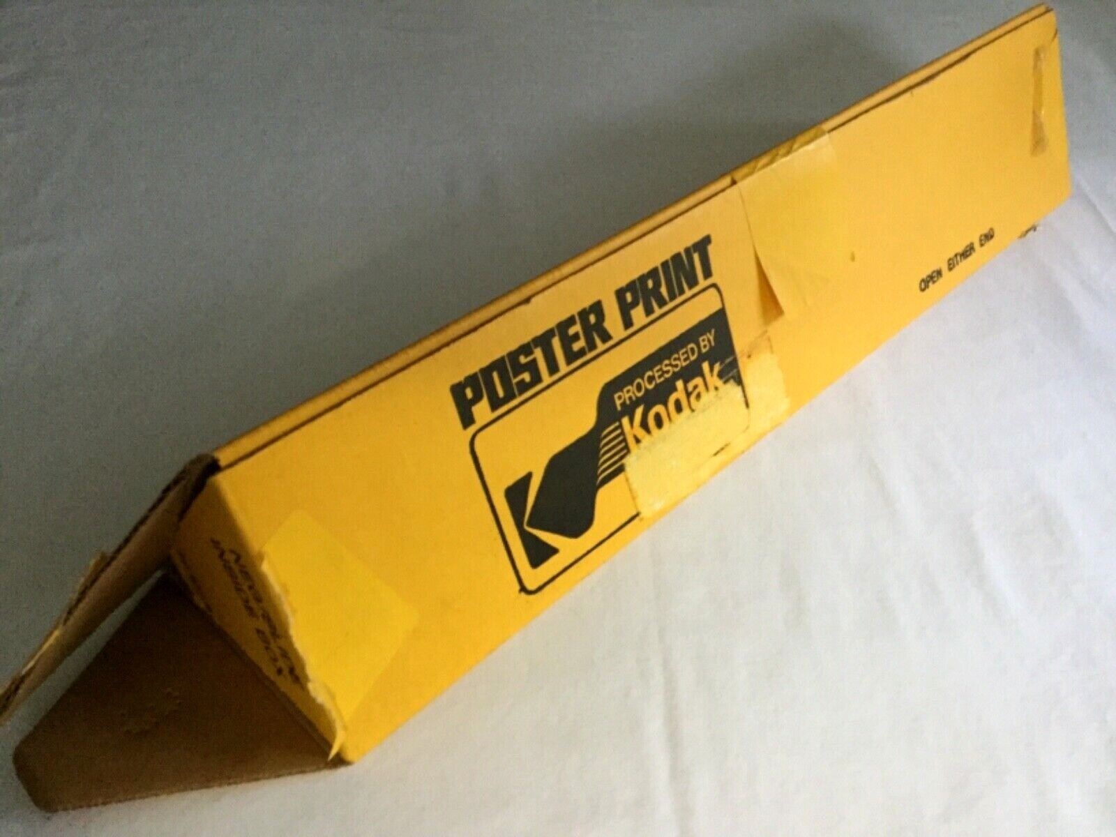 Vintage Kodak Poster Print Shipping Box – Triangular Cardboard – 21 1/2″ Long