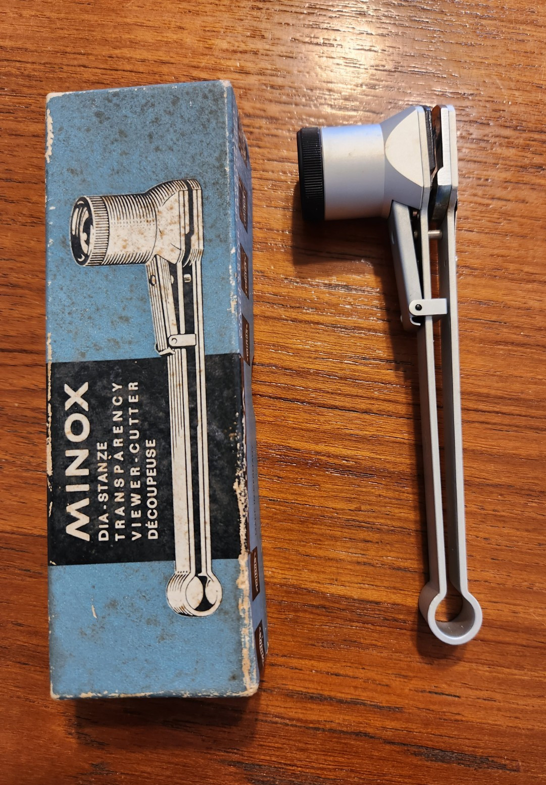 Vintage Minox Dia Stanze Transparency Viewer Cutter Germany Original Box