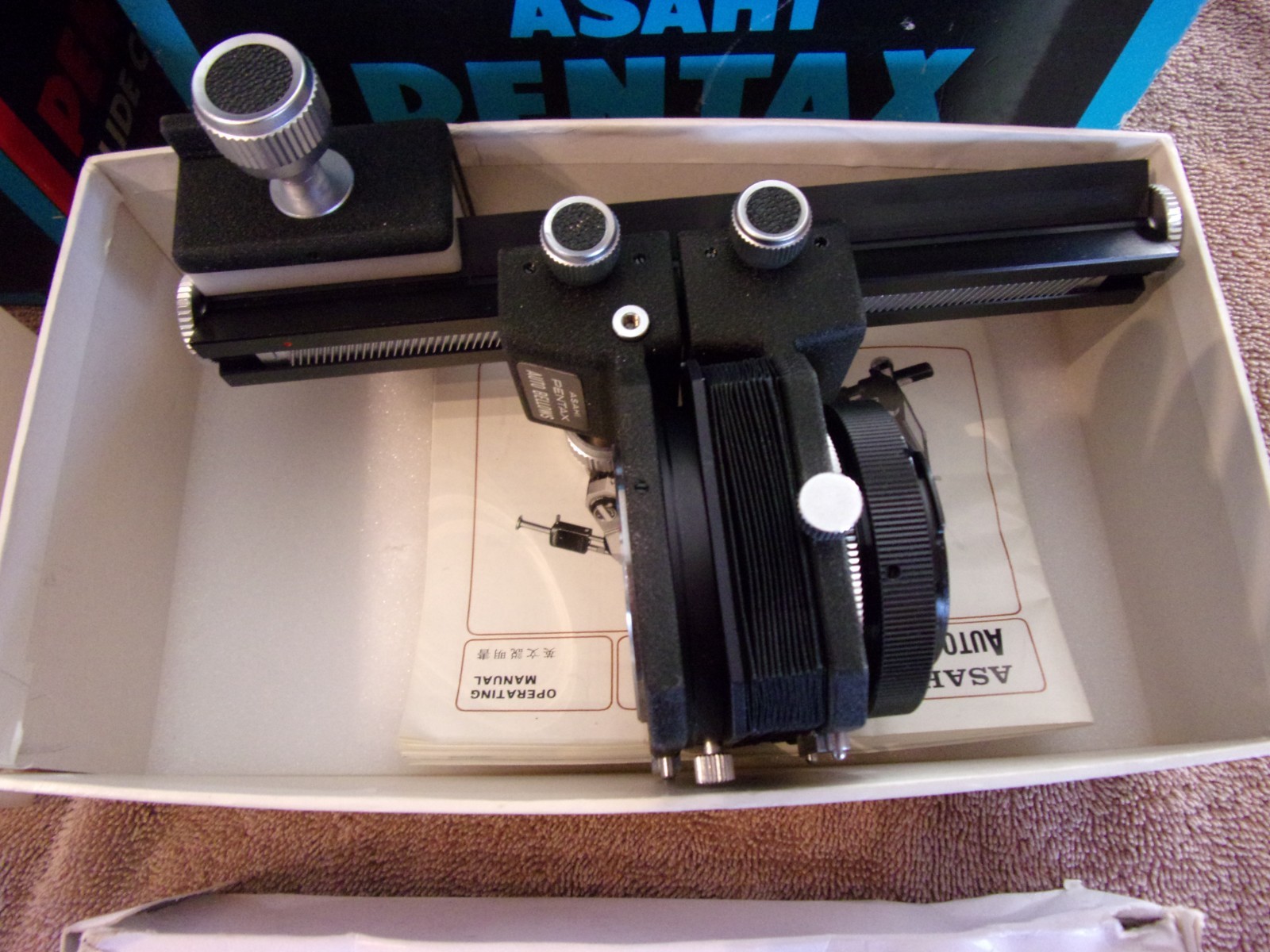 Asahi Pentax Auto-Bellows & Slide Copier New With Boxes K Mount