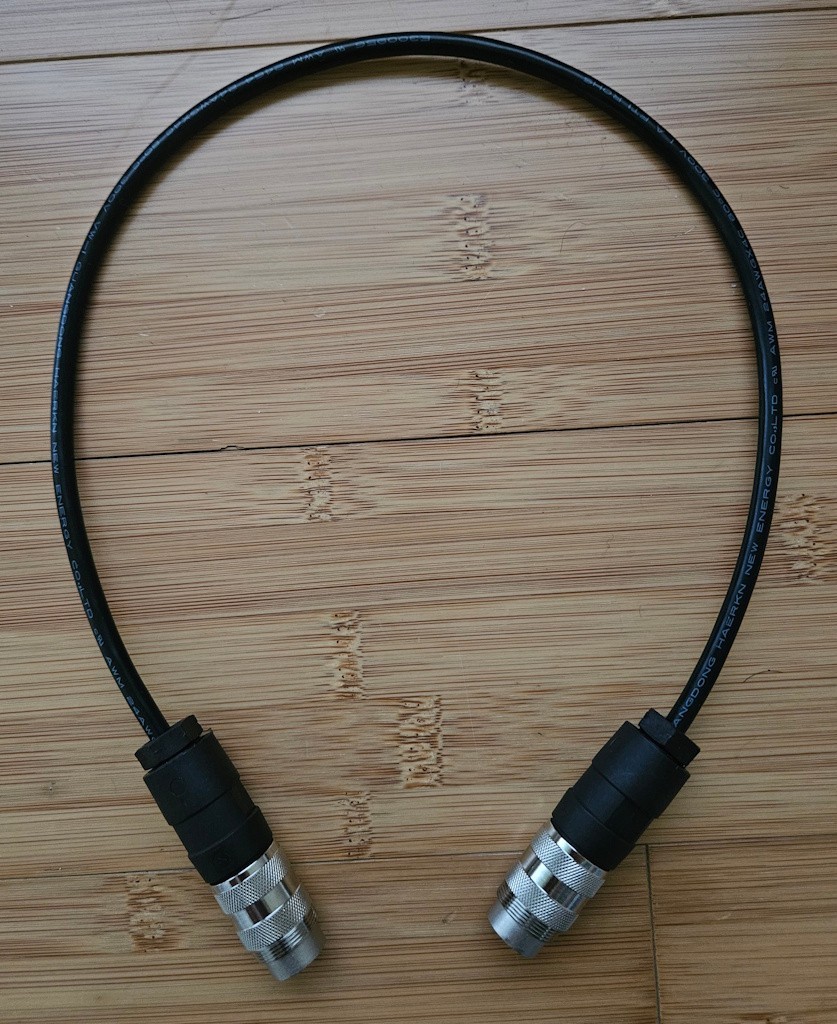 Bolex 7-pin crystal sync controller cable, ~0.5m (20″)