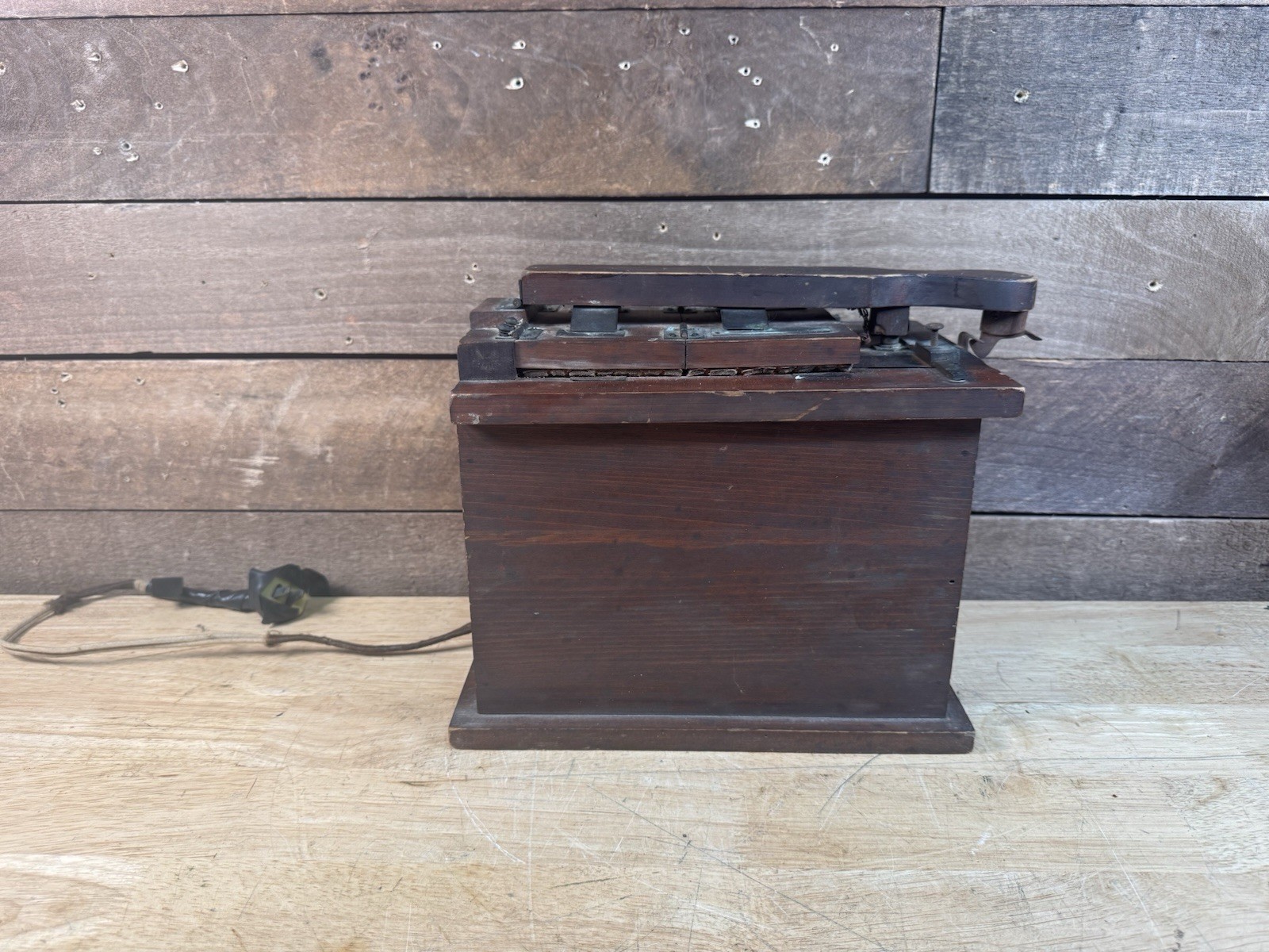 Antique Wooden Photo Light Box Film Developer