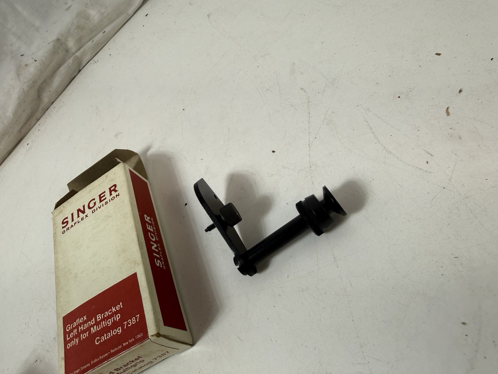 Vintage Singer Graflex Left Hand Bracket for Multigrip Catalog 7387 with Box