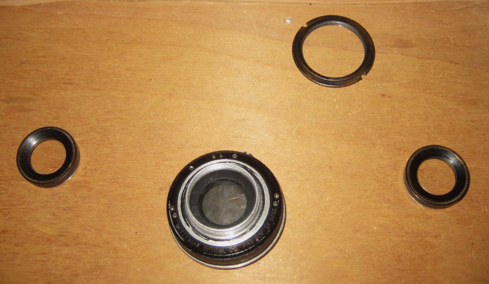 Vintage WOLLENSAK SHUTTER ASSEMBLY 2 lenses Aug. 13, 1912