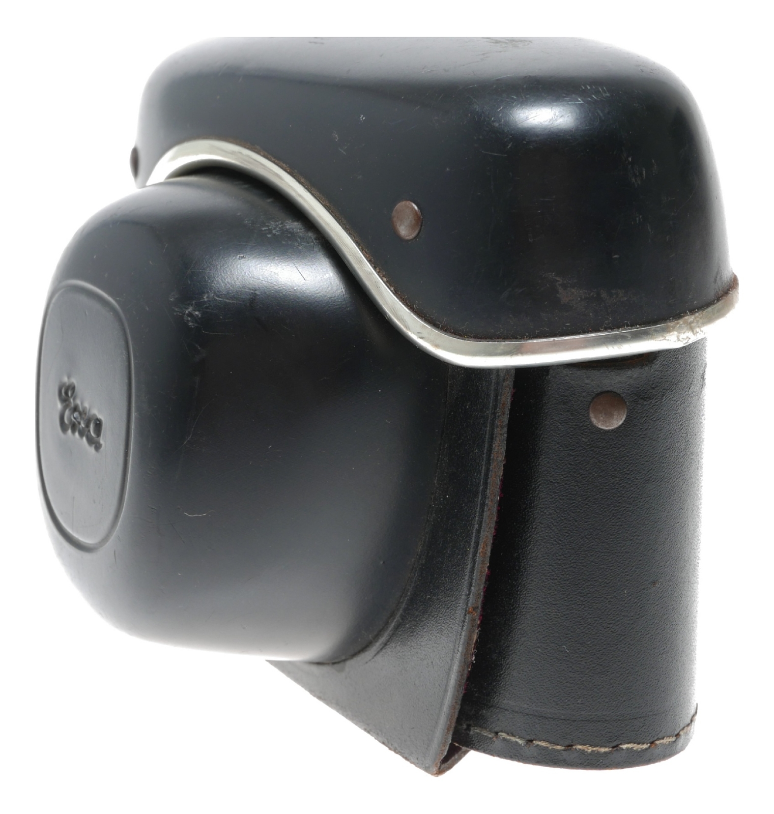 Black EXA vintage film camera antique leather hard case